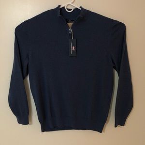 Vineyard Vines Mock Neck 1/4 Zip Sweater